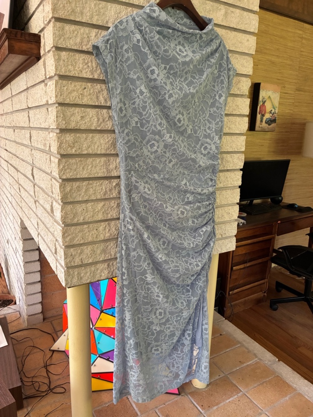 Anthropologie Blue Lace Dress